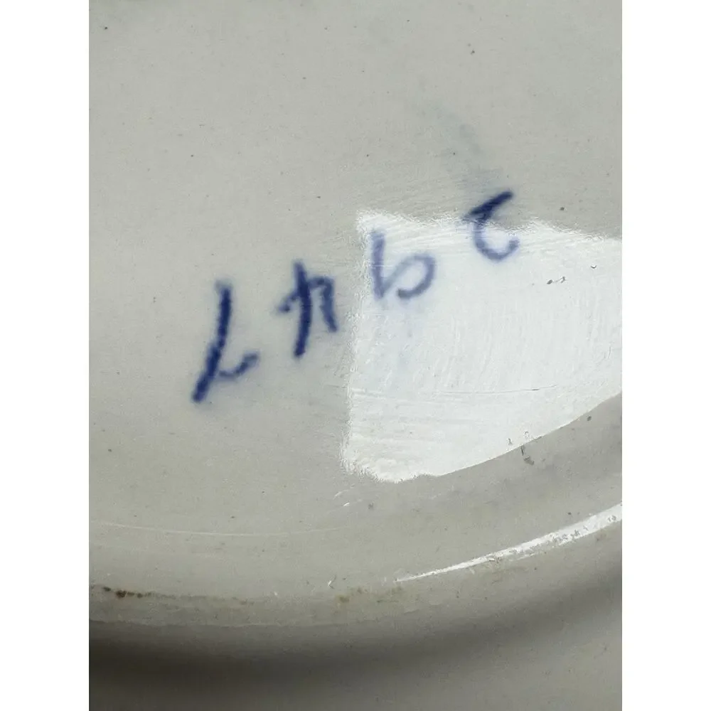 Vintage Blue Ridge Southern Potteries 9in Hand Painted Floral Bowl Numbered